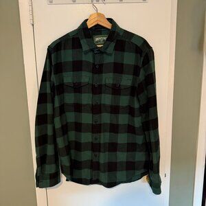 AE Green Plaid Flannel Shirt
